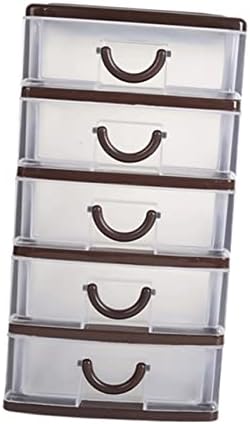 NUSITOU 5 מארגן אחסון קופסא קופסת סאנדריס מחזיק ארון אחסון ארון אחסון ארון מגירות חום