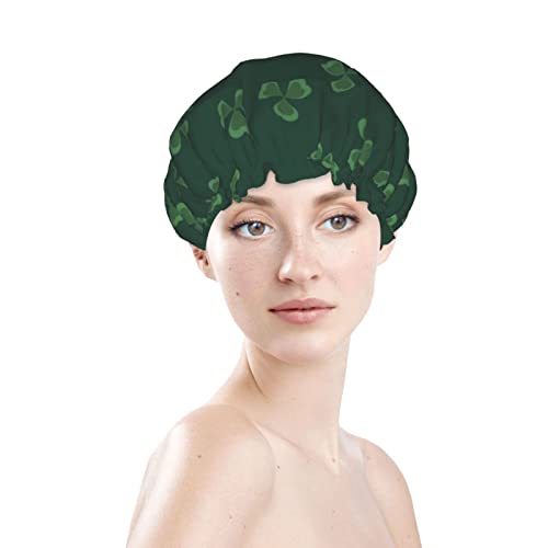 נשים לשימוש חוזר כובע שיער שולי ירוק סנט פטריק תלתן שכבות כפול