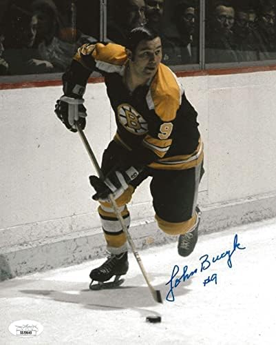 ג'וני בוקיק חתום על בוסטון ברוינס 8x10 חתימה עם חתימה 4 JSA - תמונות NHL עם חתימה