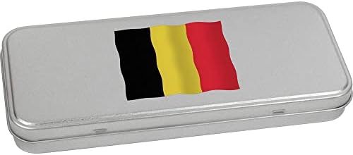 Azeeda 'מנופף דגל בלגיה' מתכת כתיבה צירים פח / תיבת אחסון