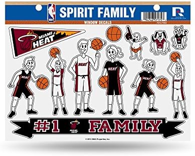 גיליון מדבקות משפחתיות של מיאמי היט של NBA